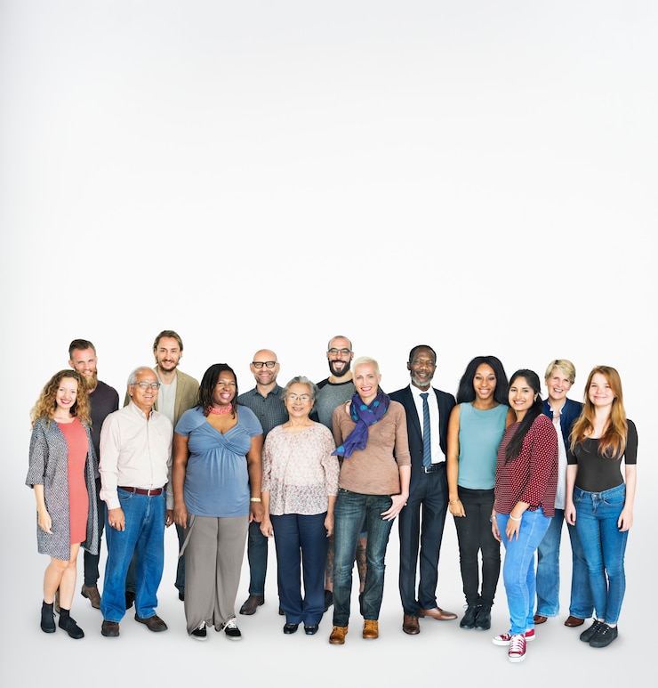 Foto diverso gruppo di persone concetto di unità della comunità