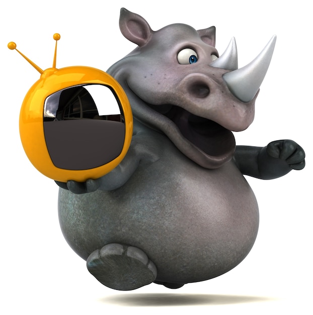 Divertente animazione di rinoceronte