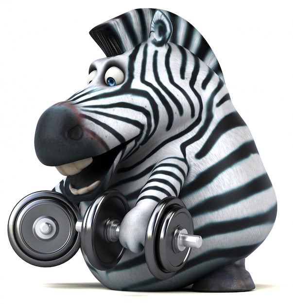 Divertente animazione zebra