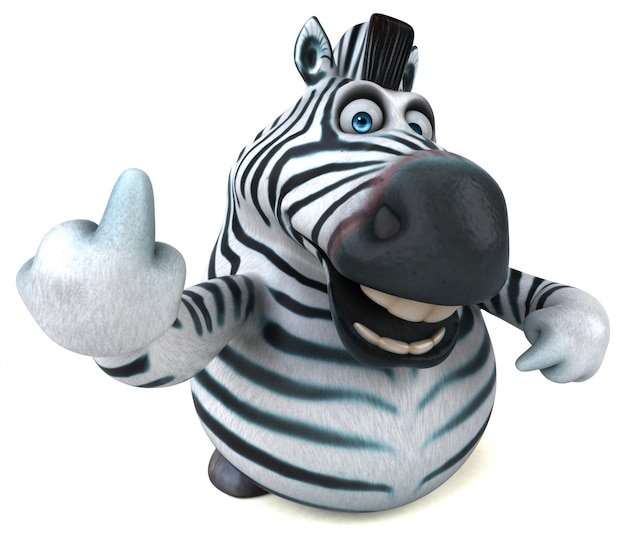 Divertente animazione zebra