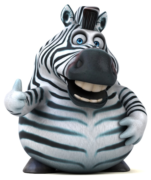 Divertente animazione zebra