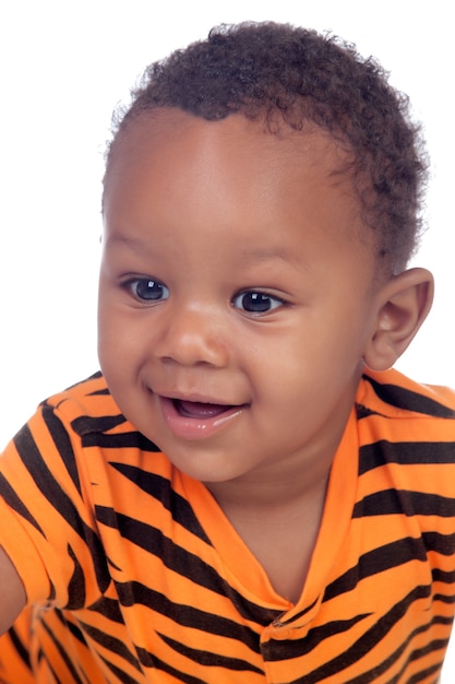 Divertente bambino africano sorridente