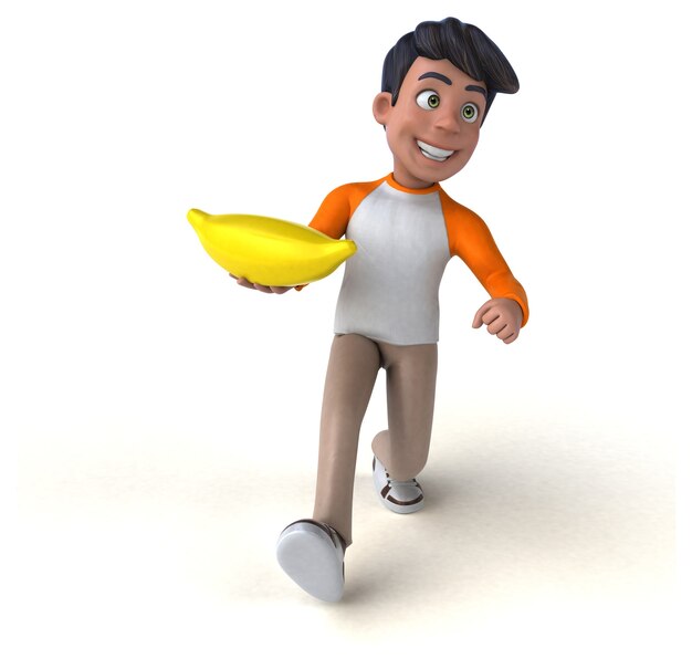 Divertente cartone animato 3D adolescente asiatico