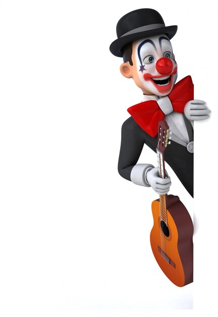 Divertente clown - illustrazione 3D