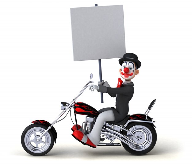 Divertente clown - illustrazione 3D