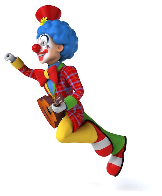 Divertente clown - illustrazione 3D