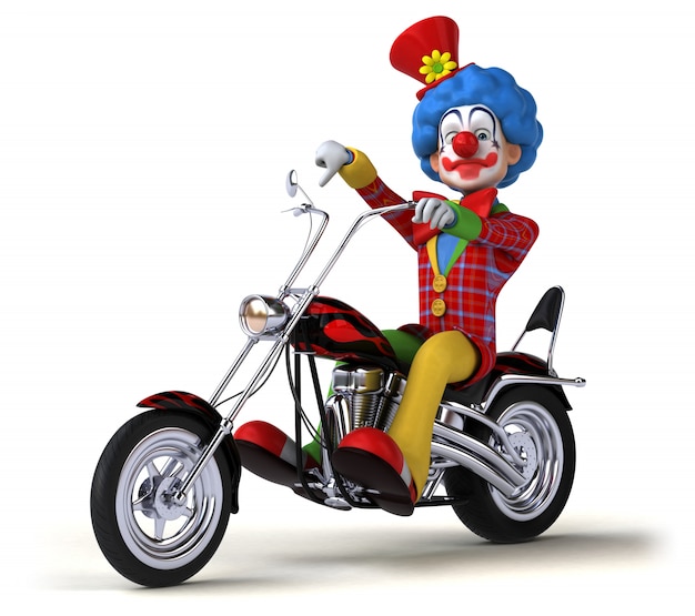 Divertente clown - illustrazione 3D