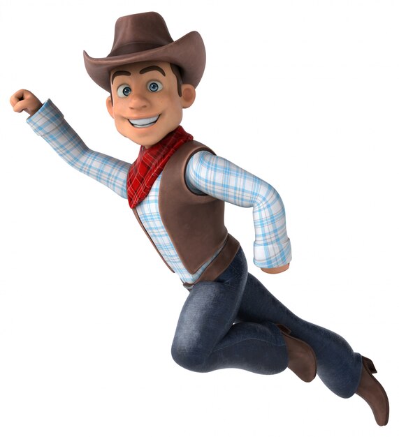 Divertente Cowboy - Illustrazione 3D