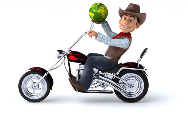 Divertente Cowboy - Illustrazione 3D