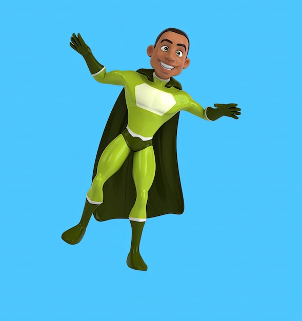 Divertente danza dei supereroi dei cartoni animati in 3D