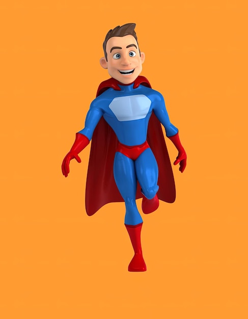 Divertente danza dei supereroi dei cartoni animati in 3D