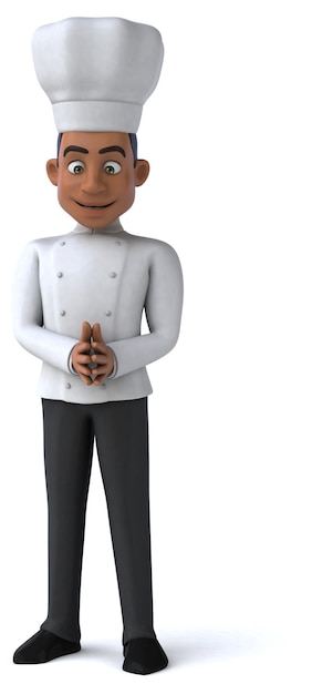 Divertente illustrazione 3D di un cartone animato chef