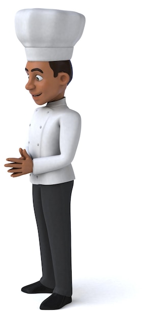 Divertente illustrazione 3D di un cartone animato chef