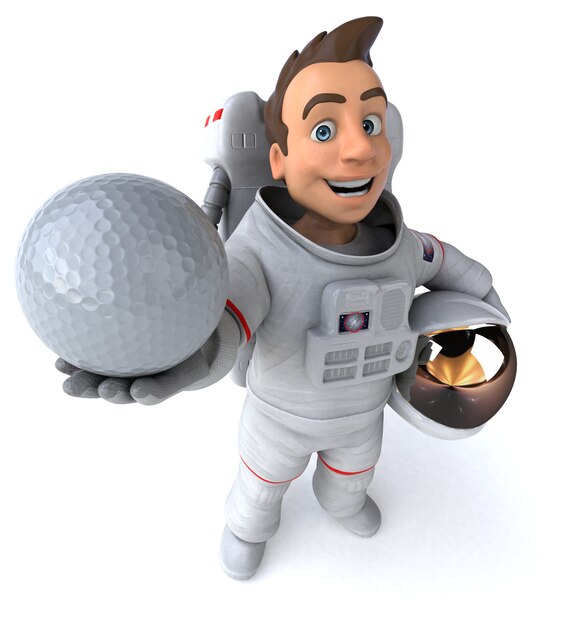 Divertente illustrazione di astronauta