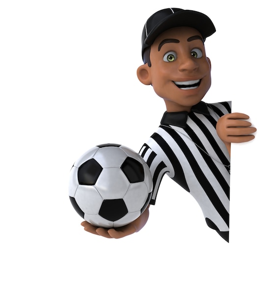 Divertente illustrazione di un arbitro americano