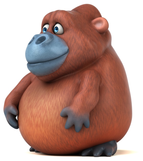 Divertente orango - illustrazione 3D