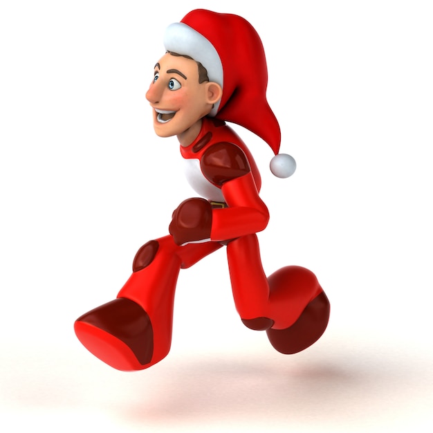 Divertente super Babbo Natale - illustrazione 3D