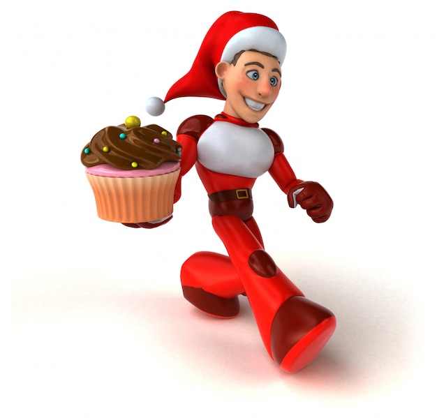 Divertente Super Babbo Natale - personaggio 3D