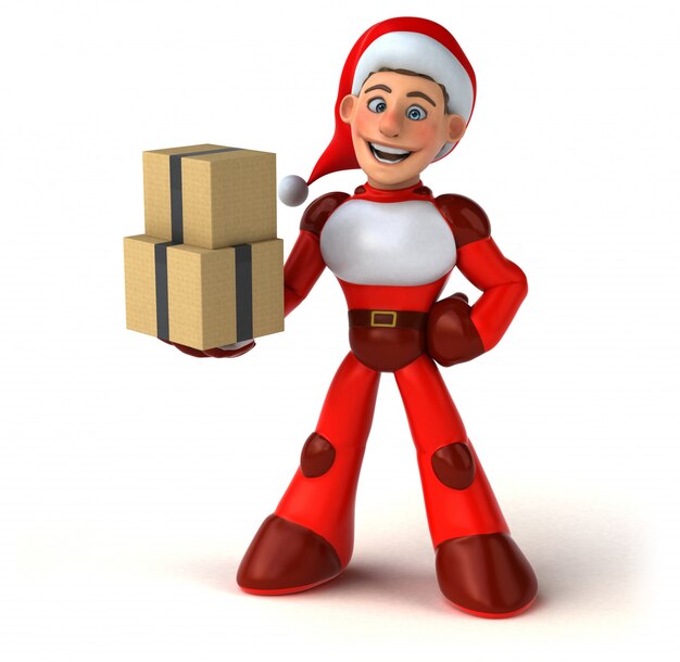 Divertente Super Babbo Natale - personaggio 3D