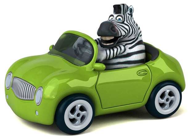 Divertente zebra - illustrazione 3D