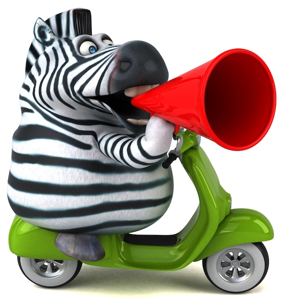 Divertente zebra - illustrazione 3D