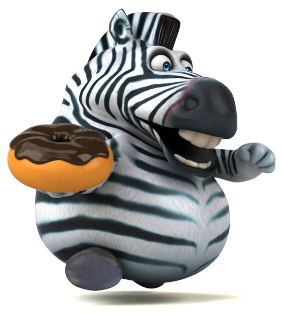 Divertente zebra - illustrazione 3D