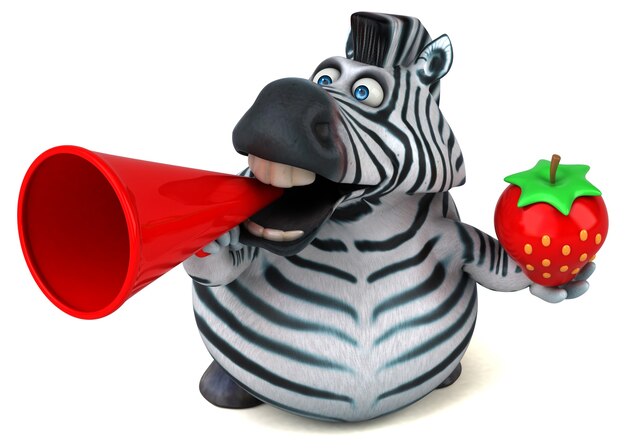 Divertente zebra - illustrazione 3D