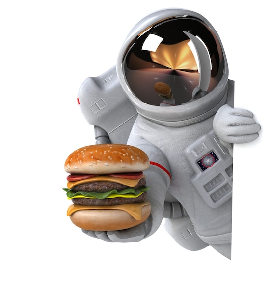 Divertimento astronauta 3D'illustrazione