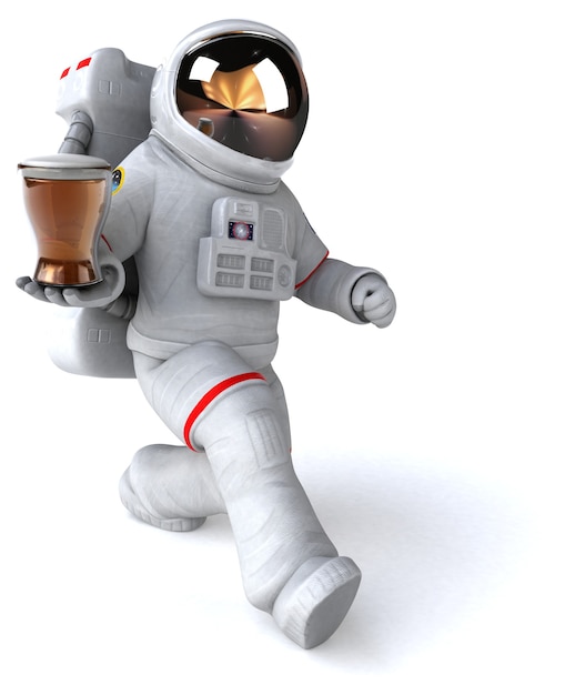 Divertimento astronauta 3D'illustrazione