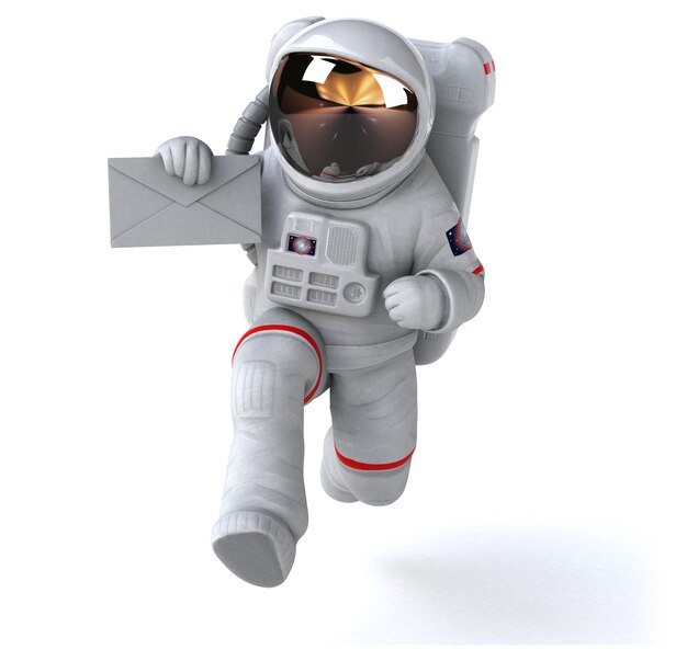 Divertimento astronauta 3D'illustrazione