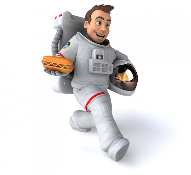 Divertimento astronauta - illustrazione 3D
