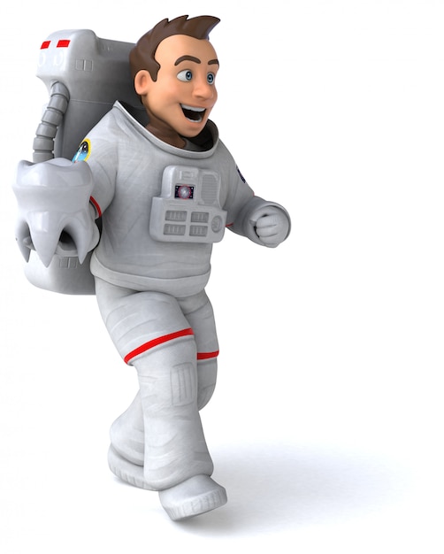 Divertimento astronauta - illustrazione 3D