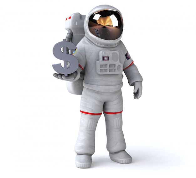 Divertimento astronauta - illustrazione 3D