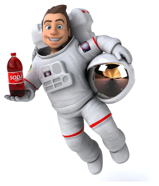 Divertimento astronauta - illustrazione 3D