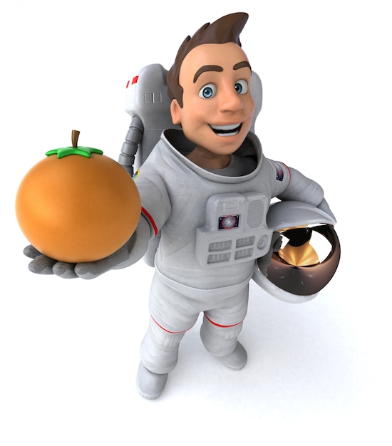 Divertimento astronauta - illustrazione 3D