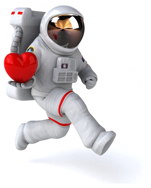 Divertimento astronauta - illustrazione 3D