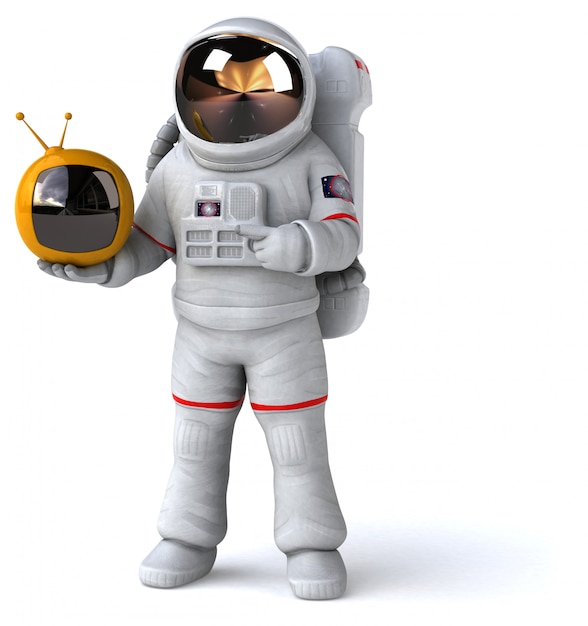 Divertimento astronauta - illustrazione 3D