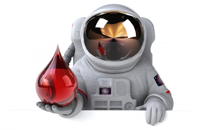 Divertimento astronauta - illustrazione 3D