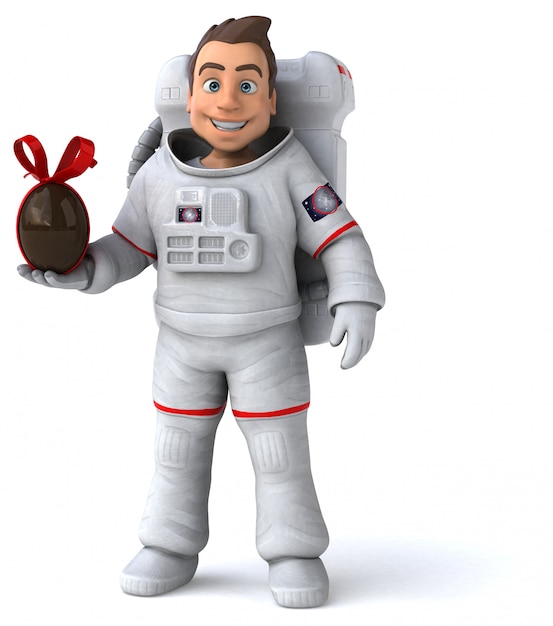 Divertimento astronauta - illustrazione 3D