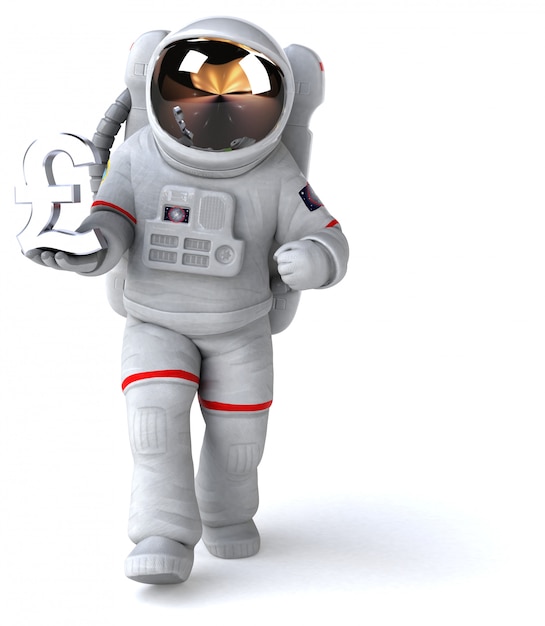 Divertimento astronauta - illustrazione 3D