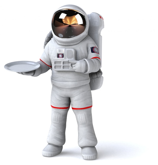 Divertimento astronauta - illustrazione 3D