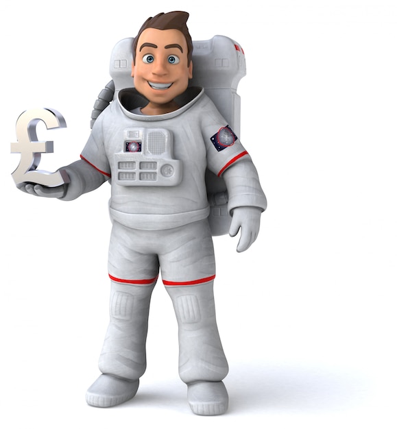 Divertimento astronauta - illustrazione 3D