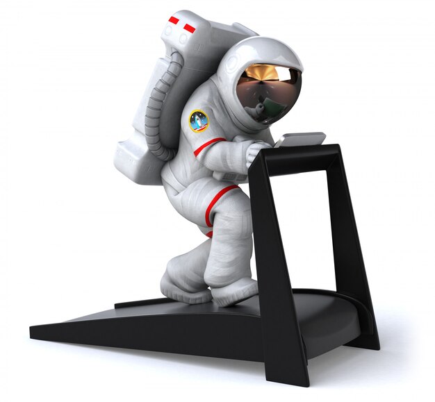 Divertimento astronauta - illustrazione 3D