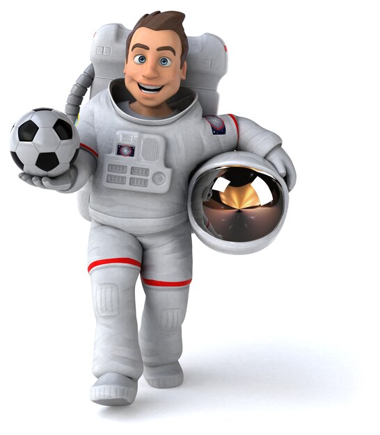 Divertimento astronauta - illustrazione 3D