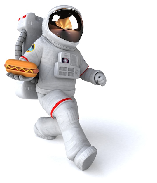 Divertimento astronauta - illustrazione 3D