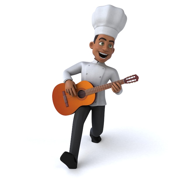 Divertimento chef illustrazione 3D