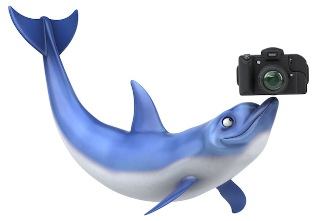 Divertimento delfino - illustrazione 3D