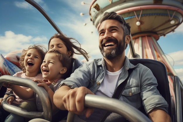 Divertimento in famiglia al parco IA generativa