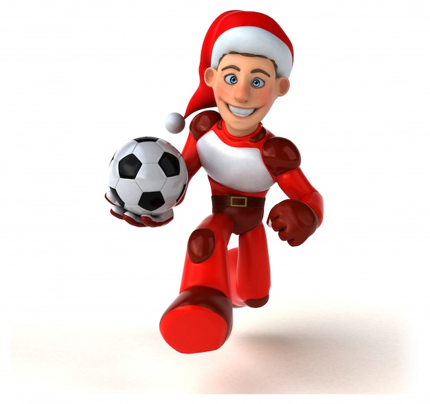 Divertimento Super Babbo Natale - Illustrazione 3D