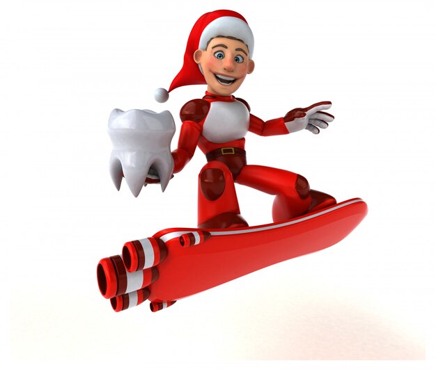 Divertimento Super Babbo Natale - Illustrazione 3D